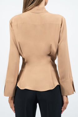 Federica Tosi | Caramel Silk Blend Shirt, alternative view