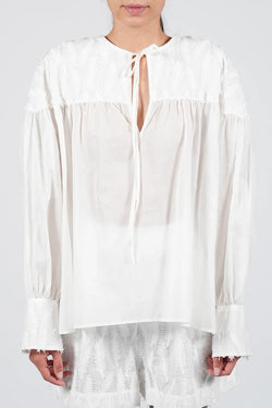 Federica Tosi | Blouse Mussola Foglie White