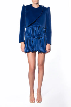 Vivetta | Blue Box Jacket with Wrap on Closure, alternative view