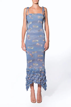 Avavav | Blue Midi Smock Dress