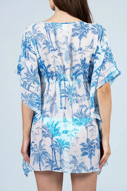 MC2 Saint Barth | Iria Blue Kaftan Dress, alternative view