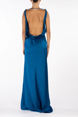 Giuseppe Di Morabito | Blue Cowl-Neck Gown, alternative view