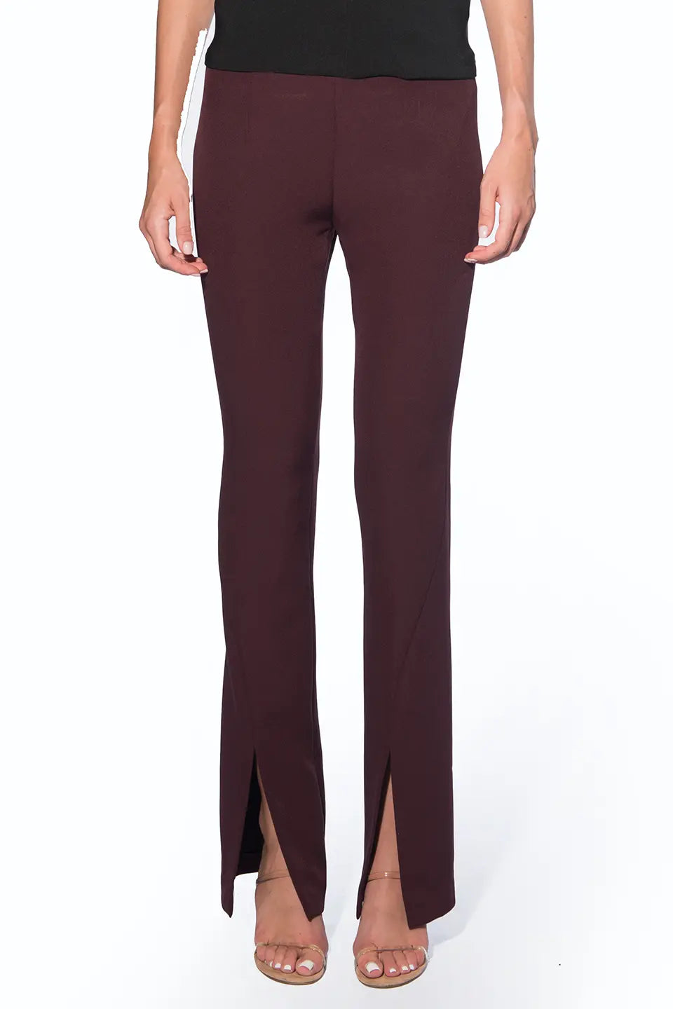 Shop online trendy Burgundy Women pants from Federica Tosi Fashion designer. Product gallery 1