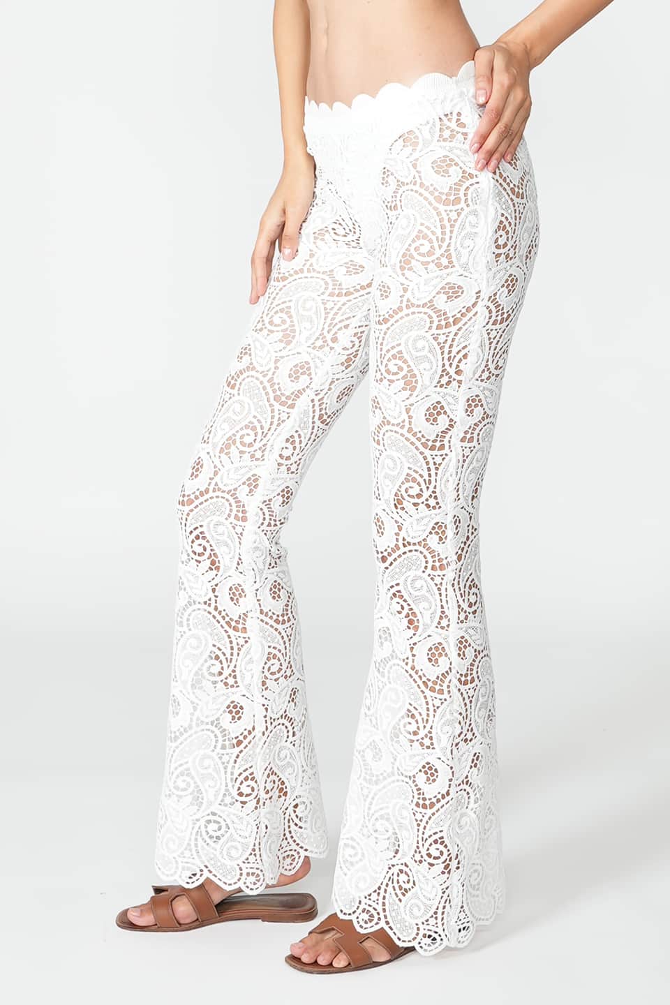 Designer White Women pants, shop online with free delivery in Dubai. Product gallery 3