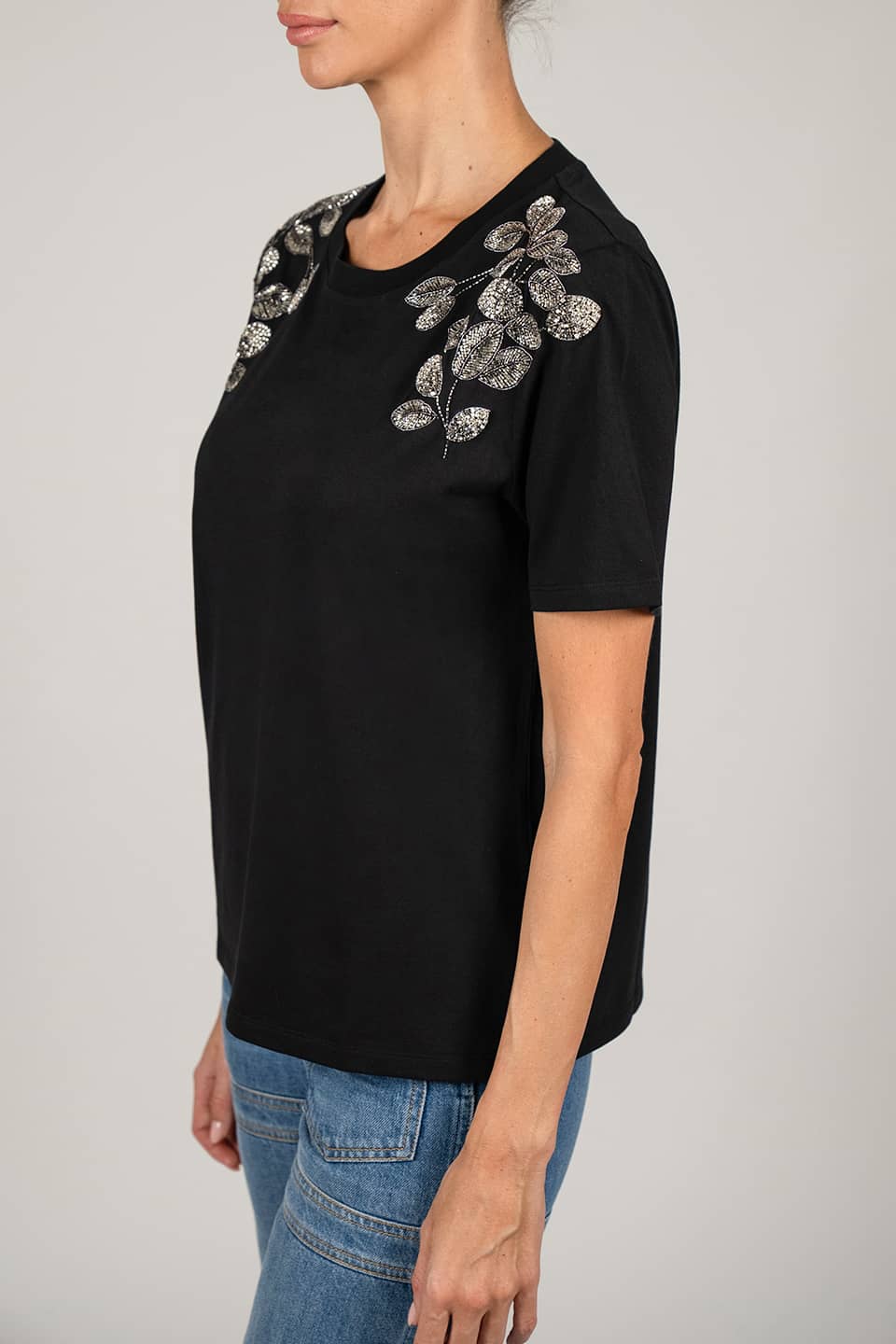Designer Black T-shirt, shop online with free delivery in UAE. Product gallery 2