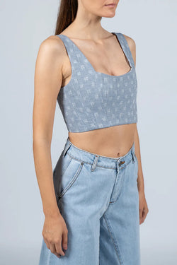 Federica Tosi | Denim Crop Top, alternative view