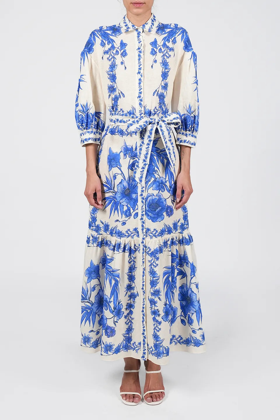Shop online trendy Blue Maxi dresses from Borgo de Nor Fashion designer. Product gallery 1