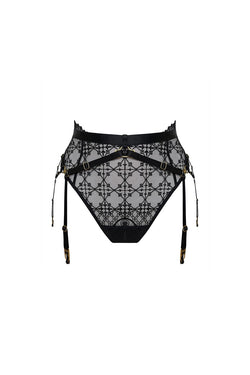 Bordelle | Mari High Waist Thong Black