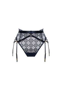 Bordelle | Mari High Waist Thong Navy Blue
