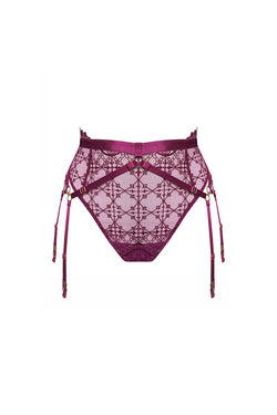 Bordelle | Mari High Waist Thong Magenta