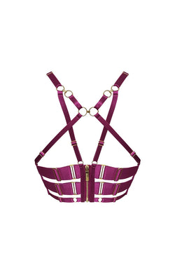 Bordelle | Mari Longline Bodice Bra Magenta, alternative view