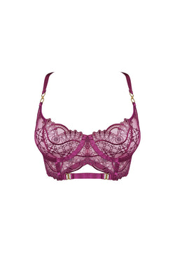 Bordelle | Mari Longline Bodice Bra Magenta