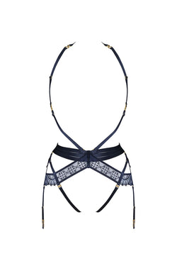 Bordelle | Mari Suspender Harness Navy Blue