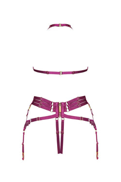 Bordelle | Mari Suspender Harness Magenta, alternative view