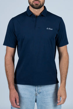 MC2 Saint Barth | Brighton Cotton Polo Shirt Navy Blue