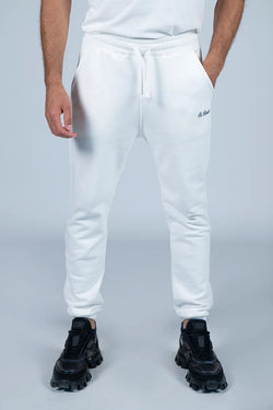 MC2 Saint Barth | Bolt Cotton Fleece Long Pants White