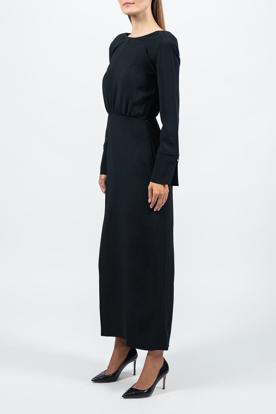 Designer Black Midi dresses, shop online with free delivery in Dubai. Product gallery 3
