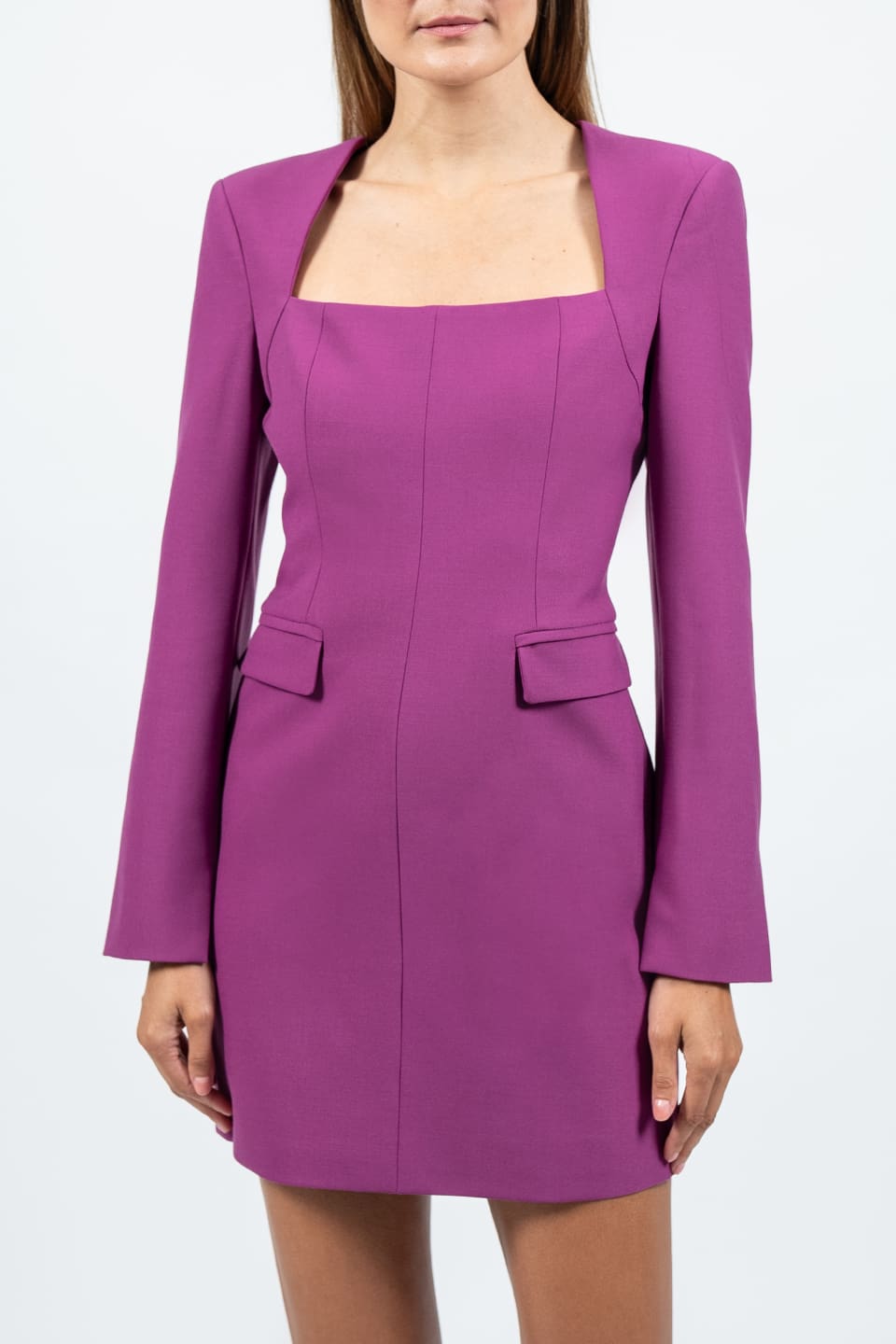Shop online trendy Purple Mini dresses from Federica Tosi Fashion designer. Product gallery 1