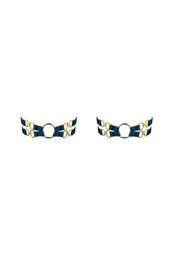 Bordelle | Nara Bondage Garters Teal