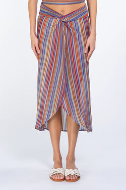 Kukhareva London | Noa Sarong Skirt Berry Fig