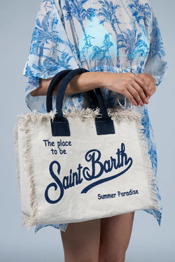 MC2 Saint Barth | Vanity Linen Tote Bag Off White, alternative view