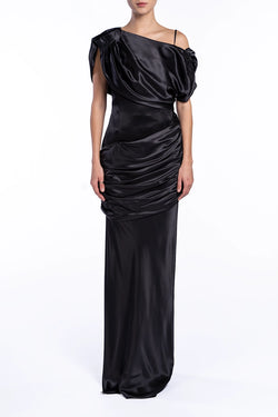 Giuseppe Di Morabito | Black Drape Maxi Dress, alternative view