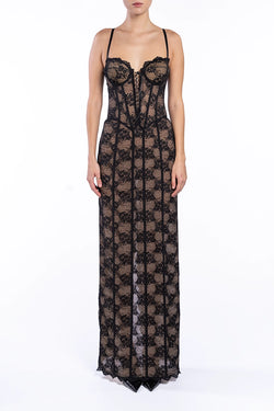 Giuseppe Di Morabito | Black Lace Maxi Dress