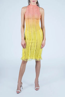 Roberta Einer | Angel Midi Dress Peach/Yellow