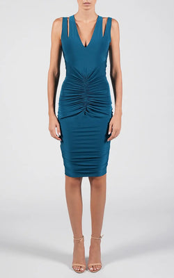 Hamel | Petrol Blue Midi Dress