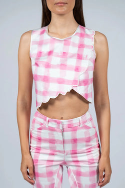 Vivetta | Pink Tank Top with Embroidered Profile