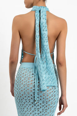Kukhareva London | Rio Knit Top Sky, alternative view
