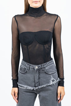 Federica Tosi | Black Sheer Top