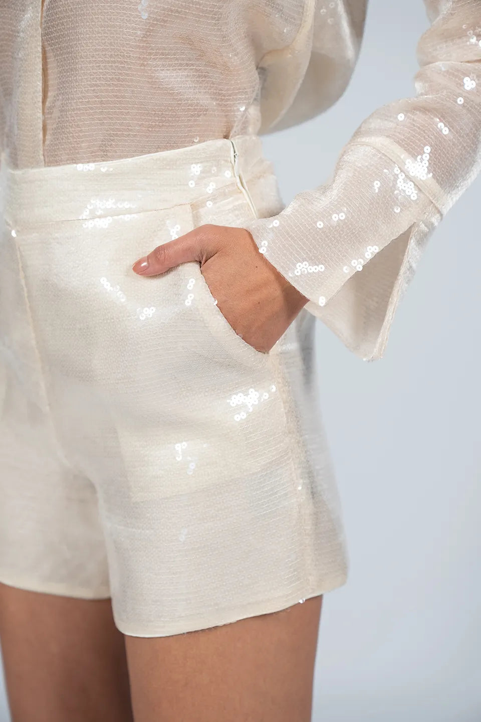 Designer Beige Women shorts, shop online with free delivery in UAE. Product gallery 4