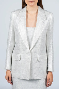 Federica Tosi | Silver Bouclé Jacket