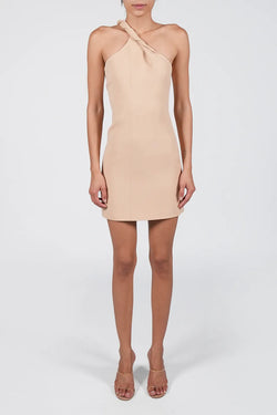 Federica Tosi | Twisted One Sided Mini Nude Dress, alternative view