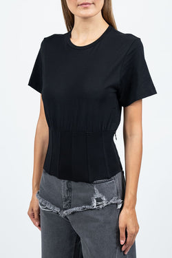 Federica Tosi | Black Cotton T-Shirt, alternative view