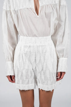 Federica Tosi | Short Mussola Foglie White