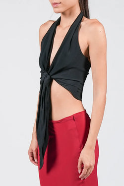 Federica Tosi | Black Crepe Silk Top, alternative view