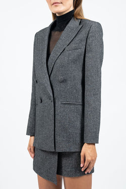 Federica Tosi | Gray Double Breasted Blazer, alternative view