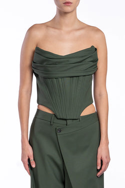 Giuseppe Di Morabito | Green Bustier Top