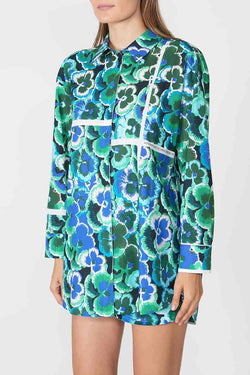 Vivetta | Linen Shirt Blue/Green, alternative view