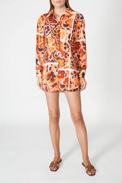 Vivetta | Linen Shirt Orange/Brown, alternative view