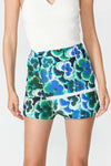 Linen Shorts Blue/Green