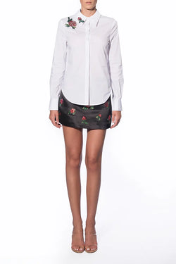 Vivetta | White Shirt with Strass Embroidery, alternative view
