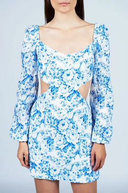 MC2 Saint Barth | Jara Linen Blue Mini Dress
