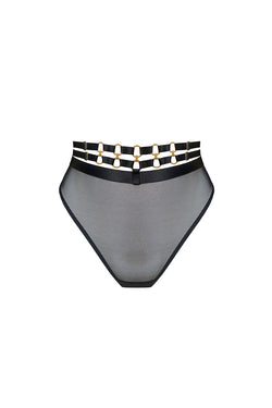 Bordelle | Kleio High Waist Thong Black