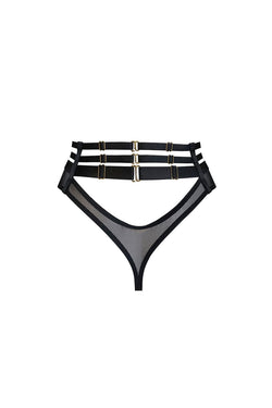 Bordelle | Kleio High Waist Thong Black, alternative view