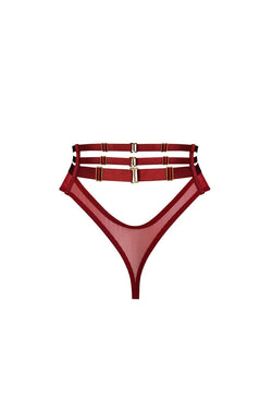 Bordelle | Kleio High Waist Thong Burnt Red, alternative view