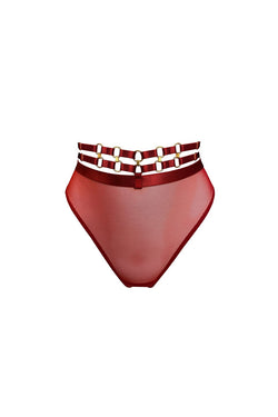 Bordelle | Kleio High Waist Thong Burnt Red