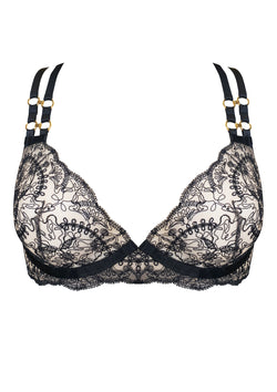 Bordelle | Cymatic Plunge Wire Bra Black